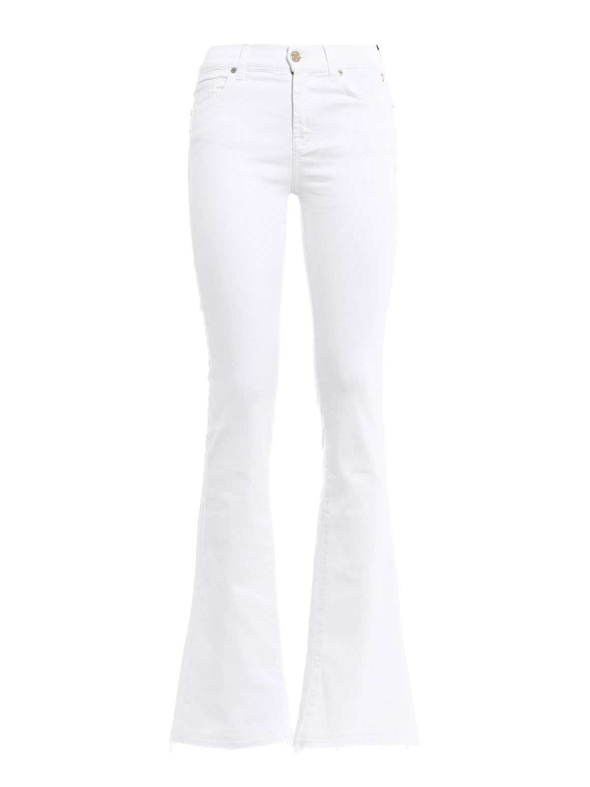 Stretch Bootcut White Jeans