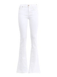 Stretch Bootcut White Jeans
