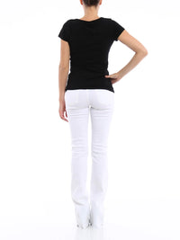 Stretch Bootcut White Jeans