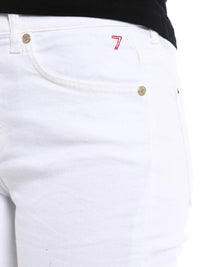 Stretch Bootcut White Jeans