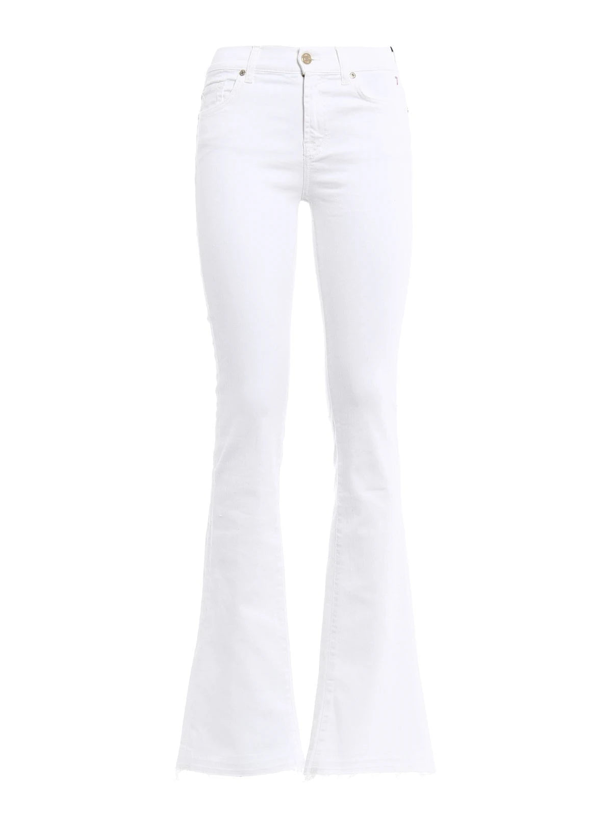 Stretch Bootcut White Jeans