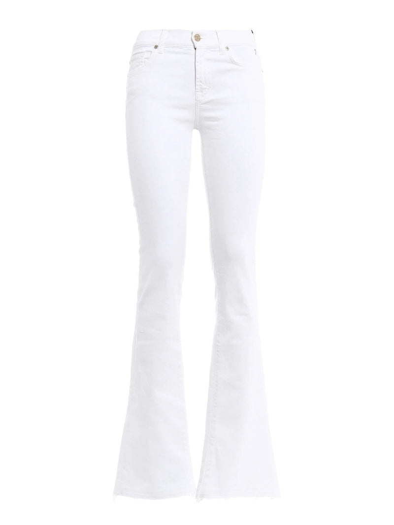 Stretch Bootcut White Jeans