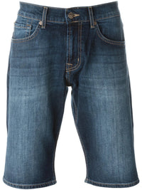 Stretch Cotton Navy Blue Shorts