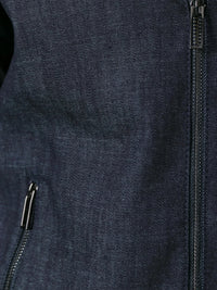 Contrast Zip-Up Navy Blue Blouson Jacket