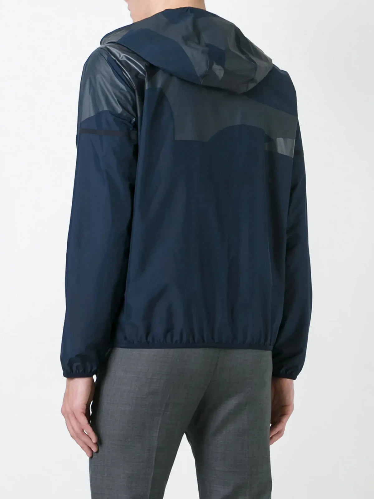 Zip-Up Navy Blue Blouson Jacket