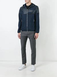 Zip-Up Navy Blue Blouson Jacket