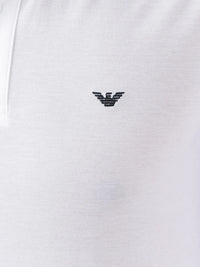 Striped Trim White Polo