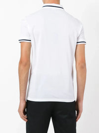 Striped Trim White Polo