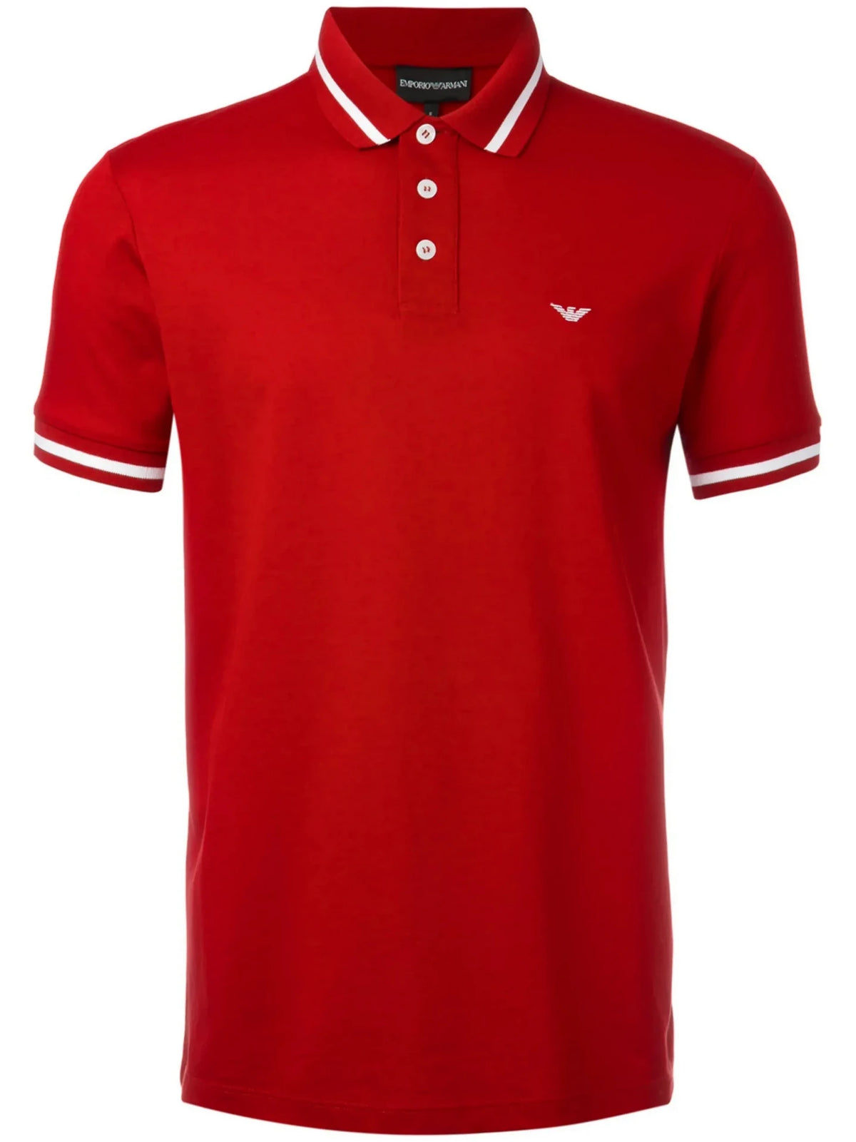 Striped Trim White Polo