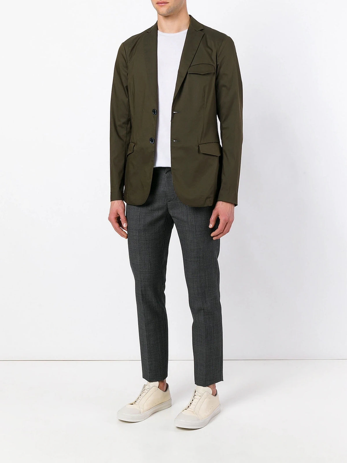 Revers Contrasto Navy Blue Blazer