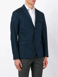 Revers Contrasto Navy Blue Blazer