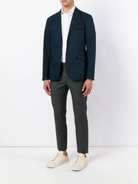 Revers Contrasto Navy Blue Blazer