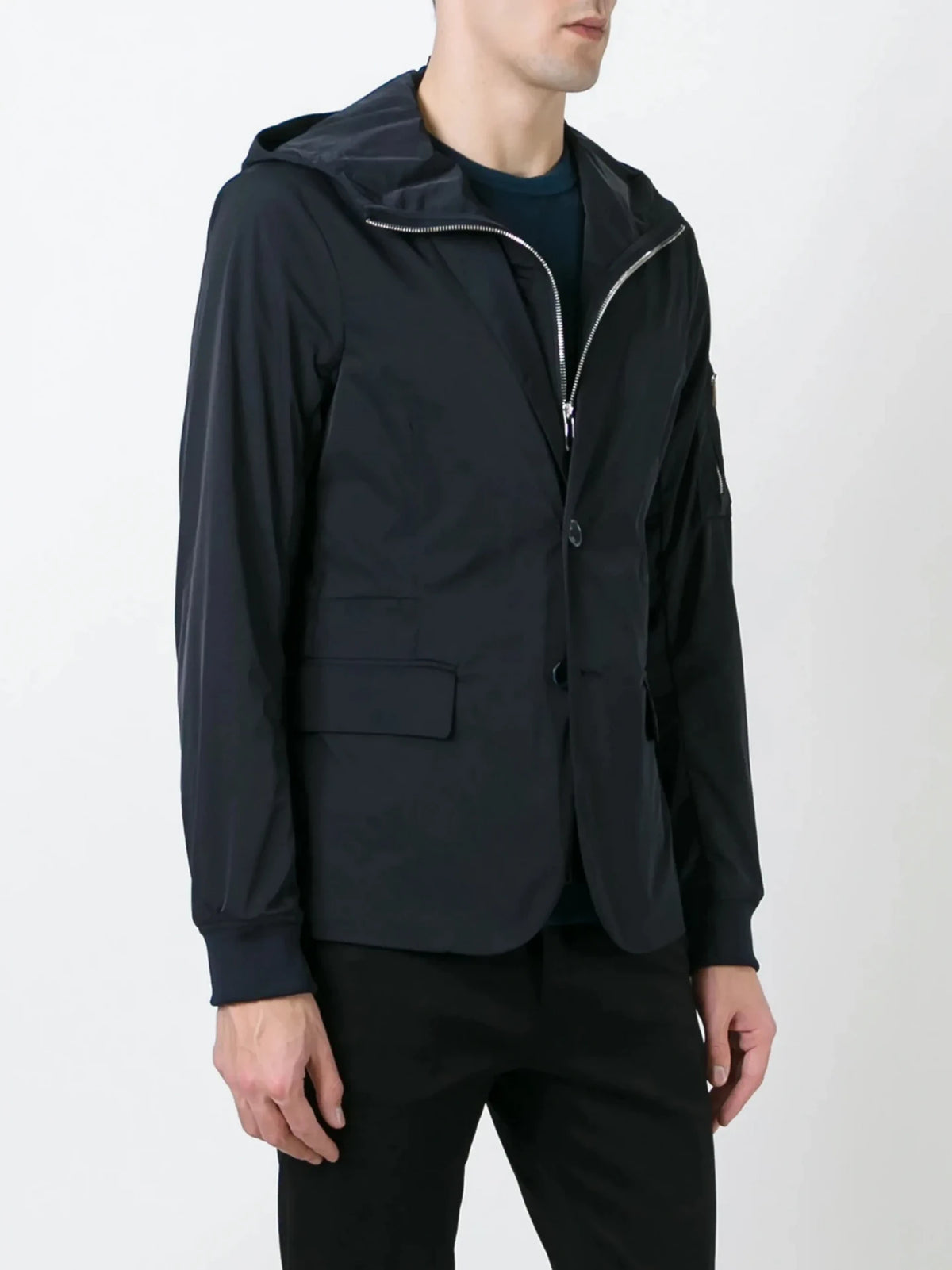 Zip Up Navy Blue Blazer