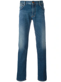 Aged Denim Blue Trousers