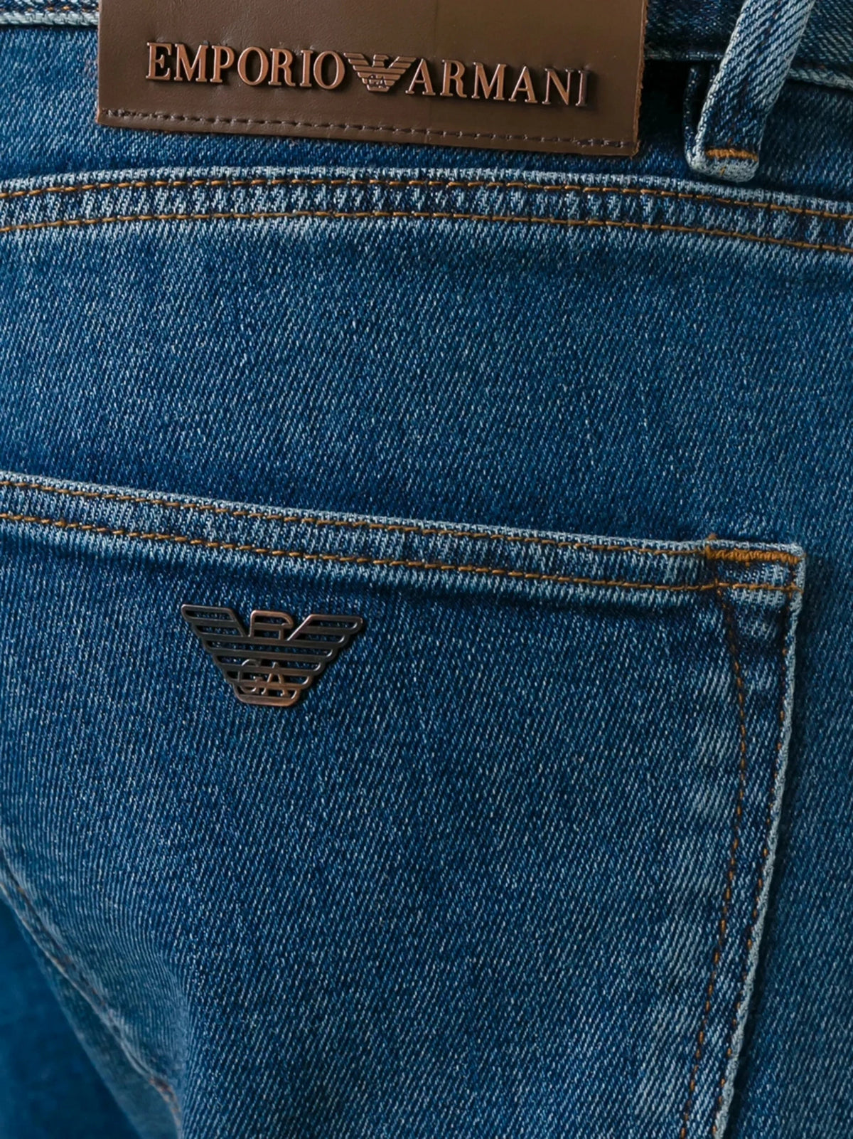 Aged Denim Blue Trousers