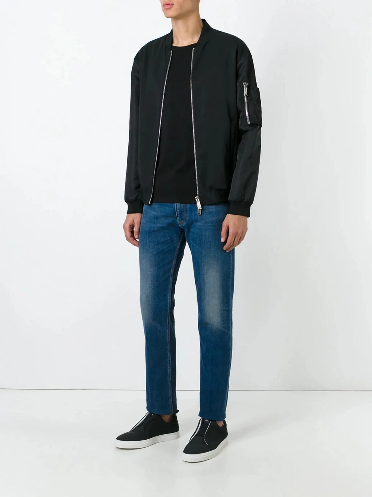 Aged Denim Blue Trousers