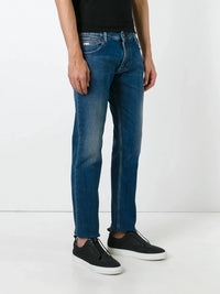 Aged Denim Blue Trousers