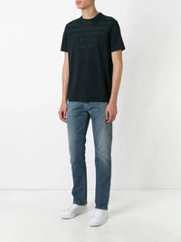 Straight Leg Navy Blue Trousers