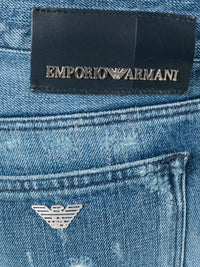 Distressed Straight Blue Trouser