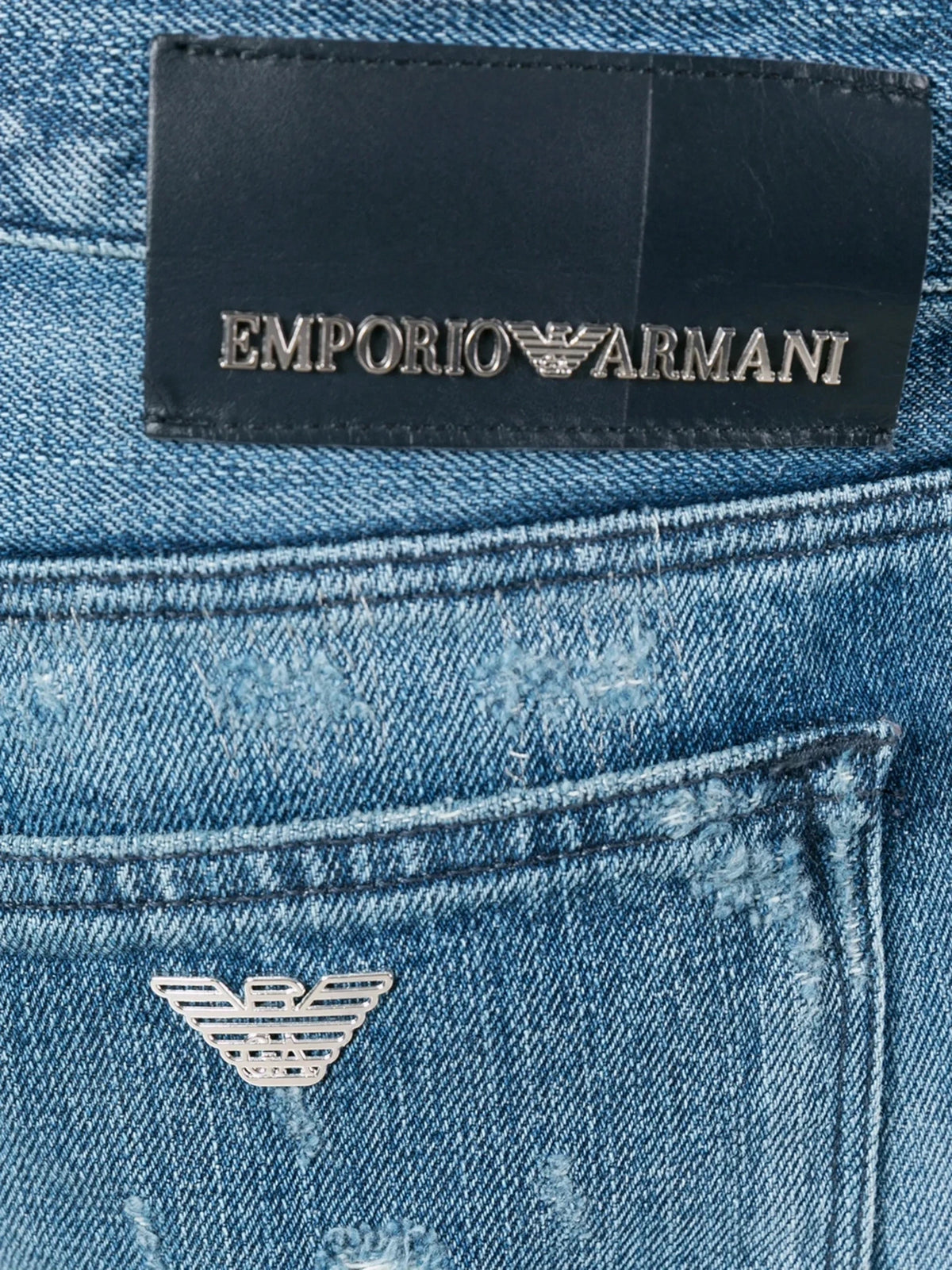 Distressed Straight Blue Trouser