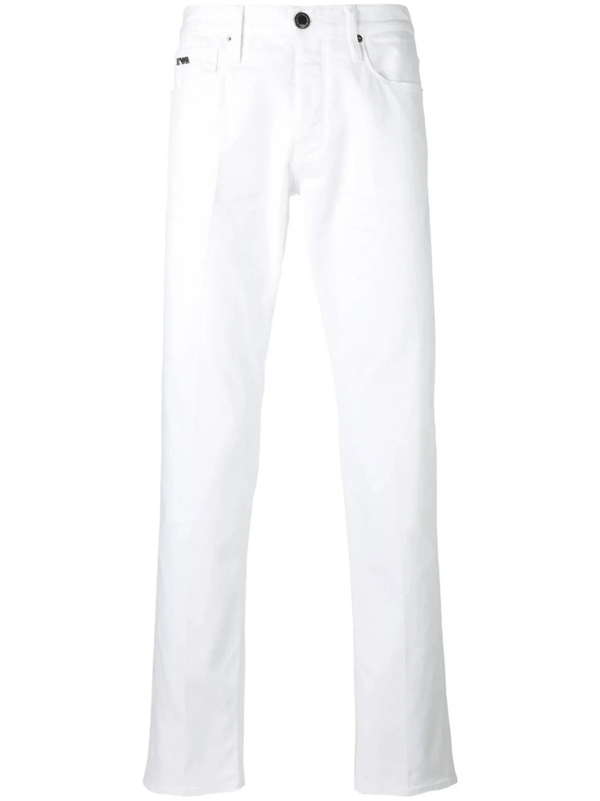 Slim Fit White Trousers