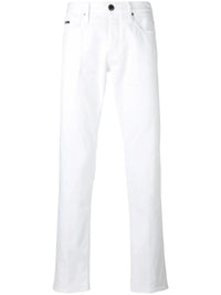 Slim Fit White Trousers