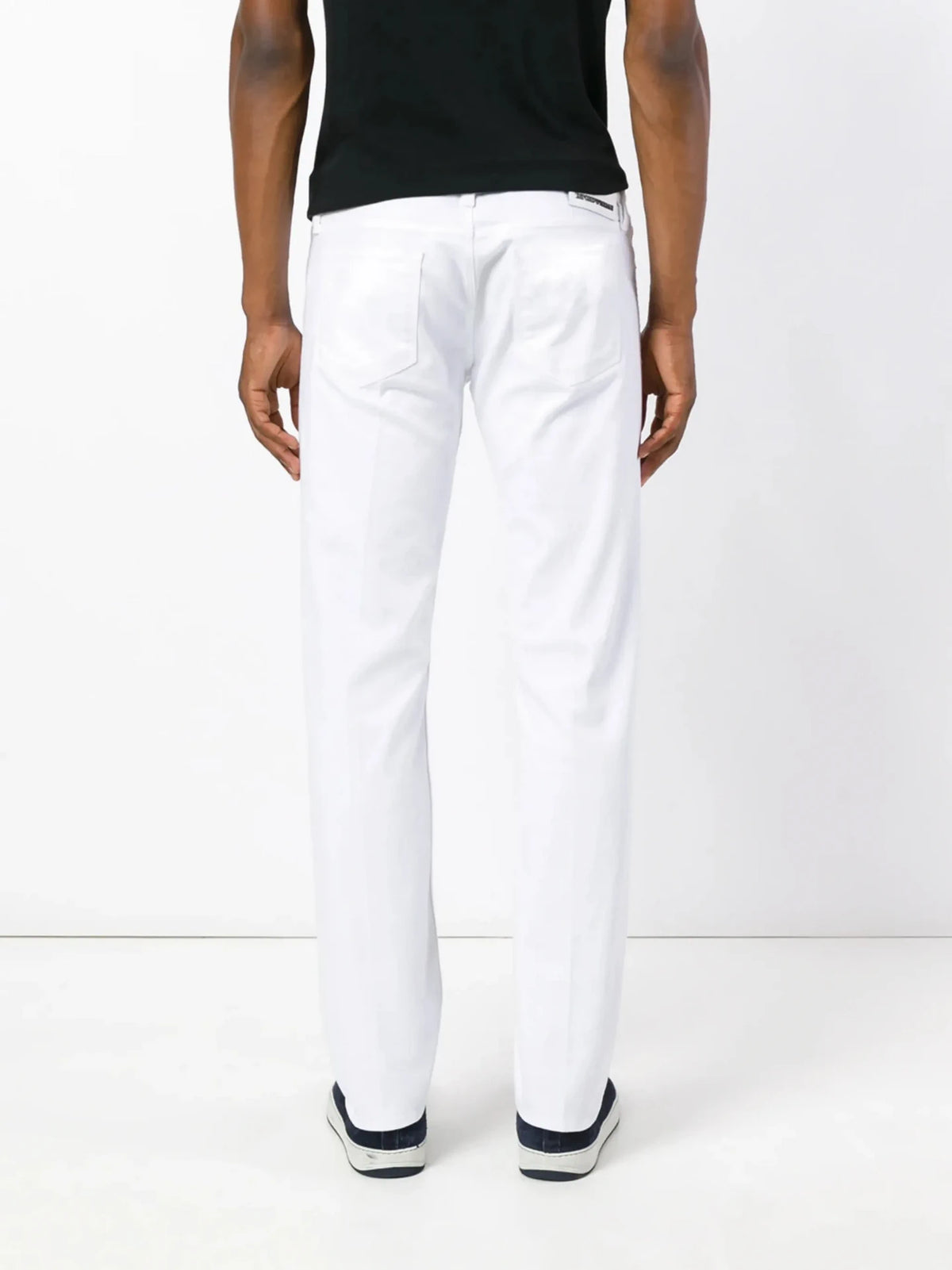 Slim Fit White Trousers
