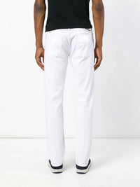 Slim Fit White Trousers