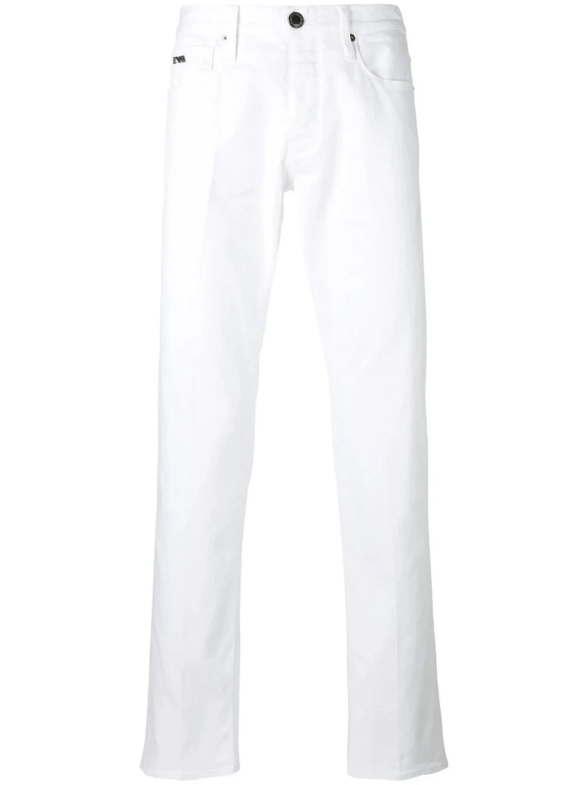 Slim Fit White Trousers