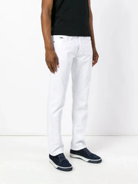 Slim Fit White Trousers