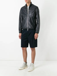 Drawstring Navy Blue Bermuda