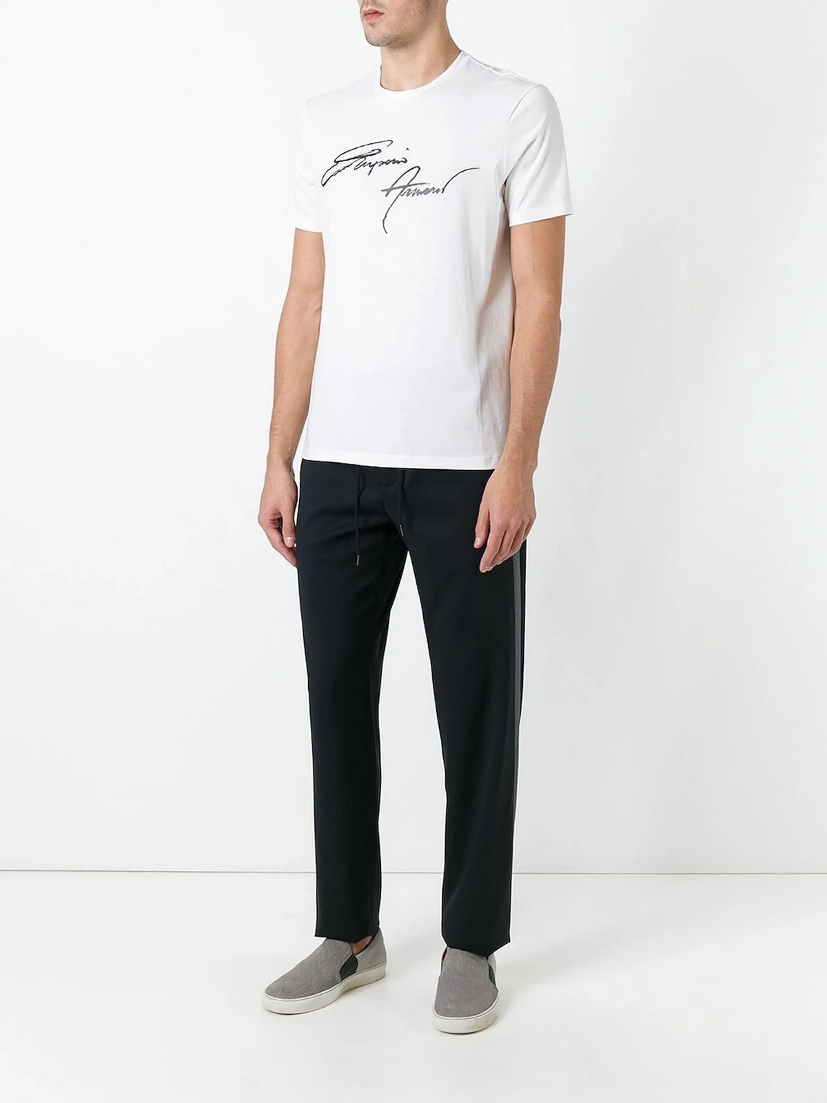 Signature Print White T-Shirt