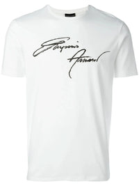 Signature Print White T-Shirt