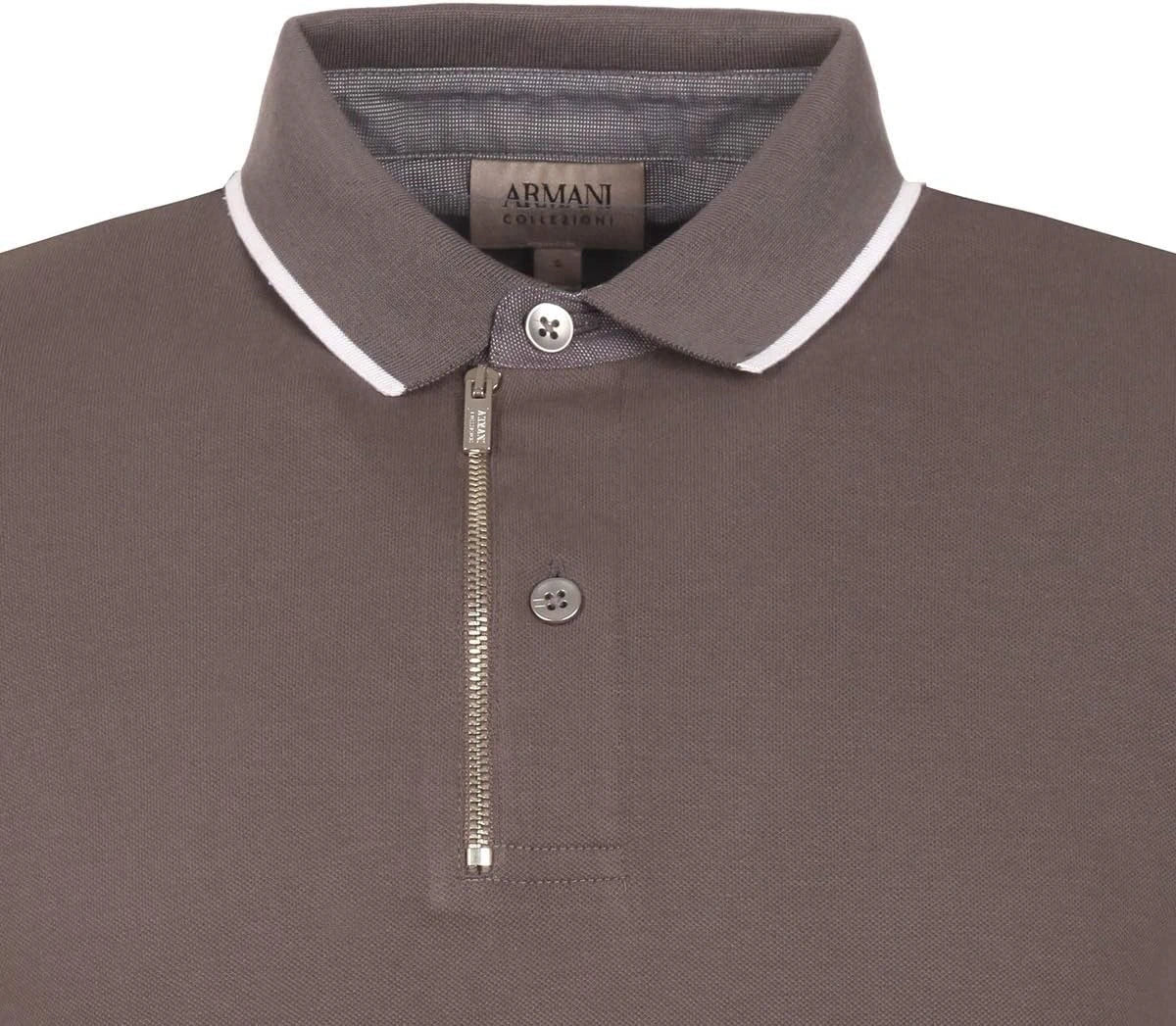 Polo Neck Brown T-Shirt