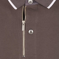 Polo Neck Brown T-Shirt