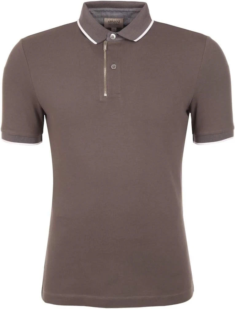 Polo Neck Brown T-Shirt