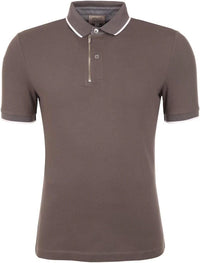 Polo Neck Brown T-Shirt