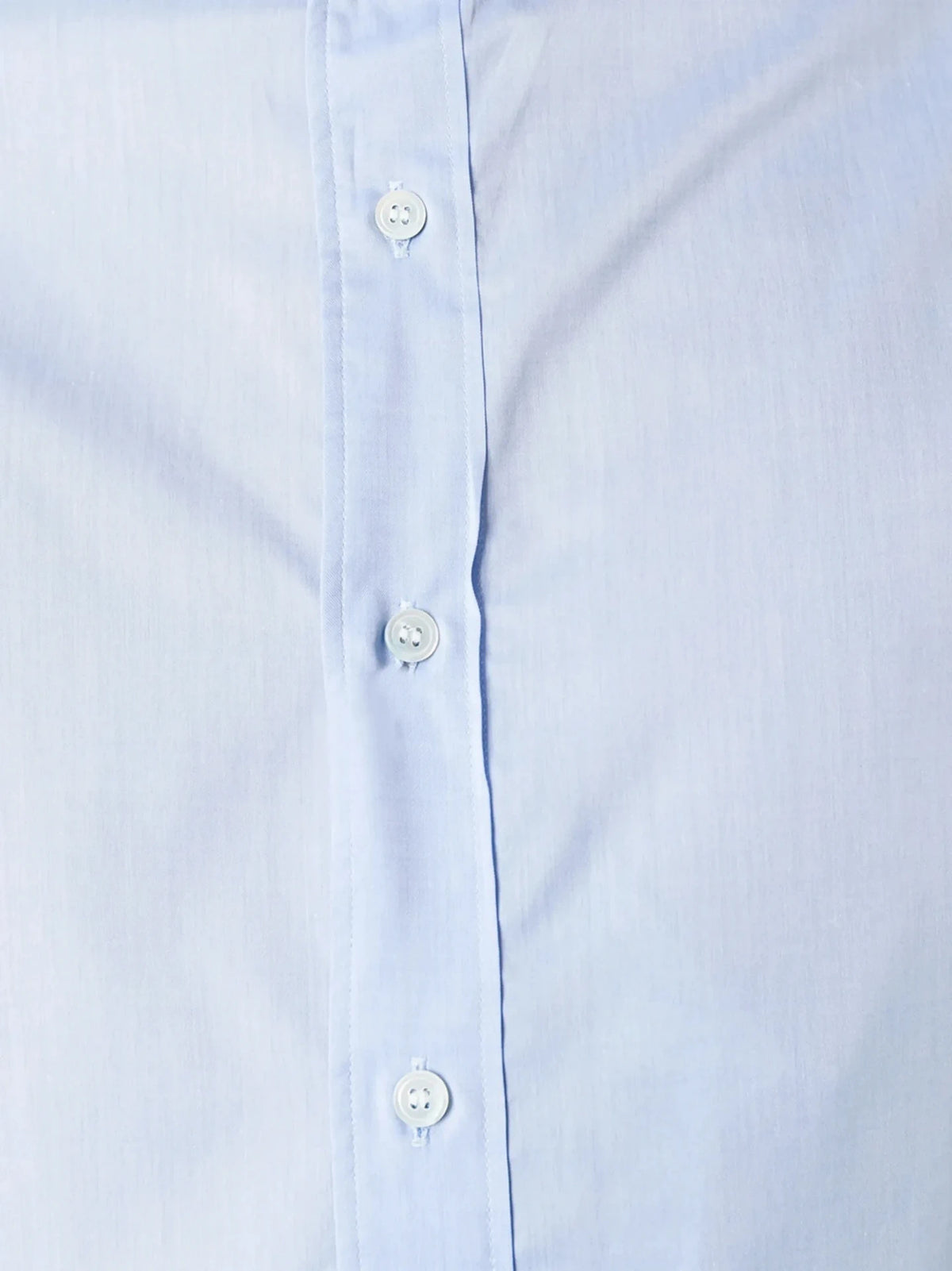 Band Collar Blue Shirt
