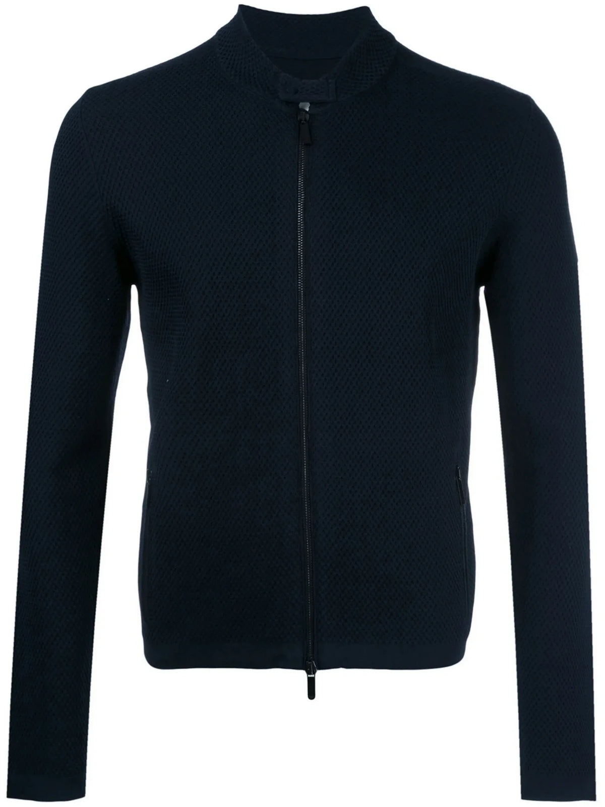Zipped Navy Blue Blouson Jacket