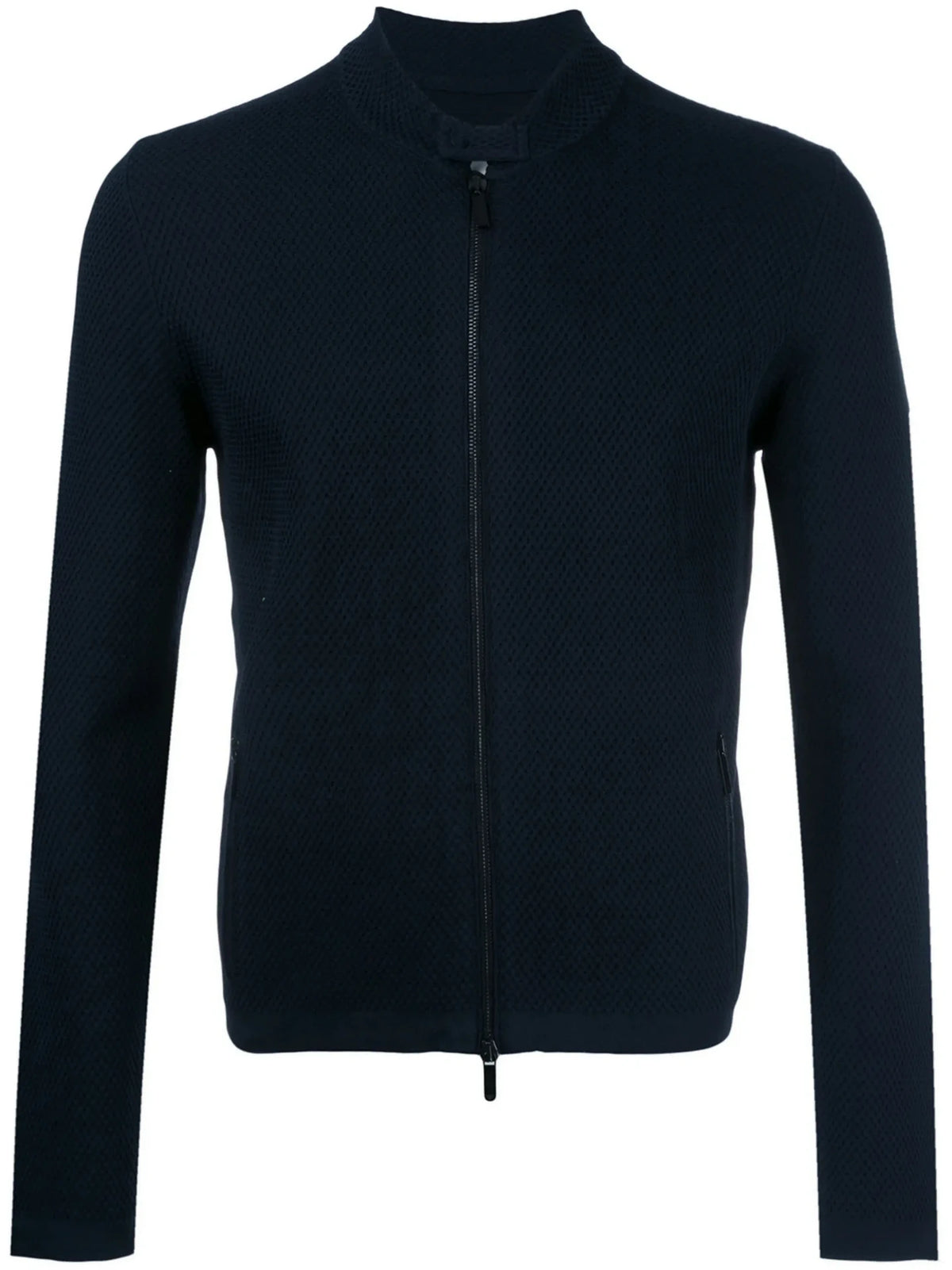 Zipped Navy Blue Blouson Jacket