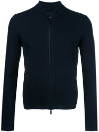 Zipped Navy Blue Blouson Jacket