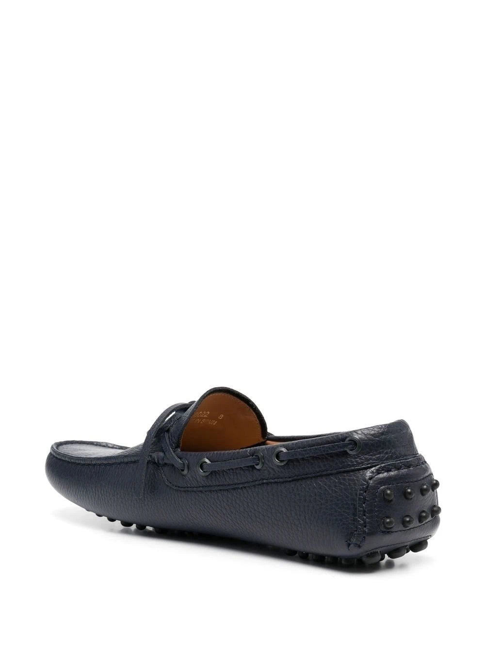 Bow-Detail Blue Driver Shoe