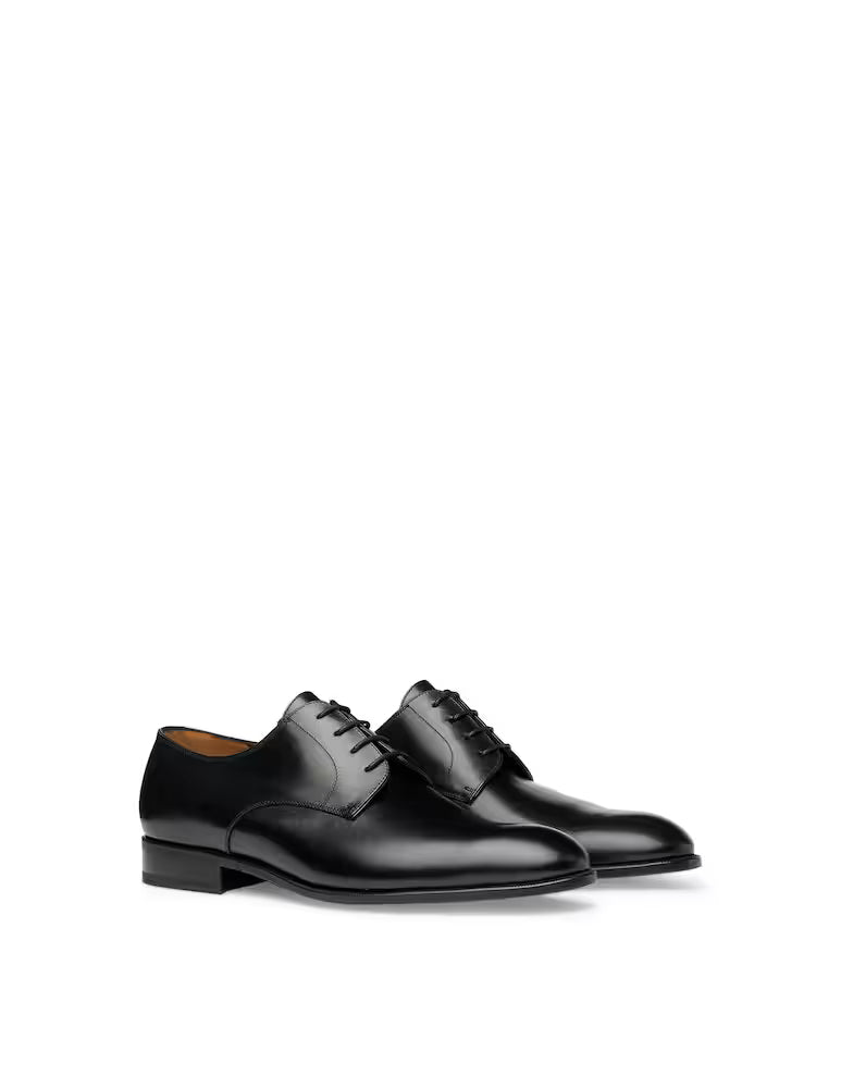 Leather Derby Black Shoes
