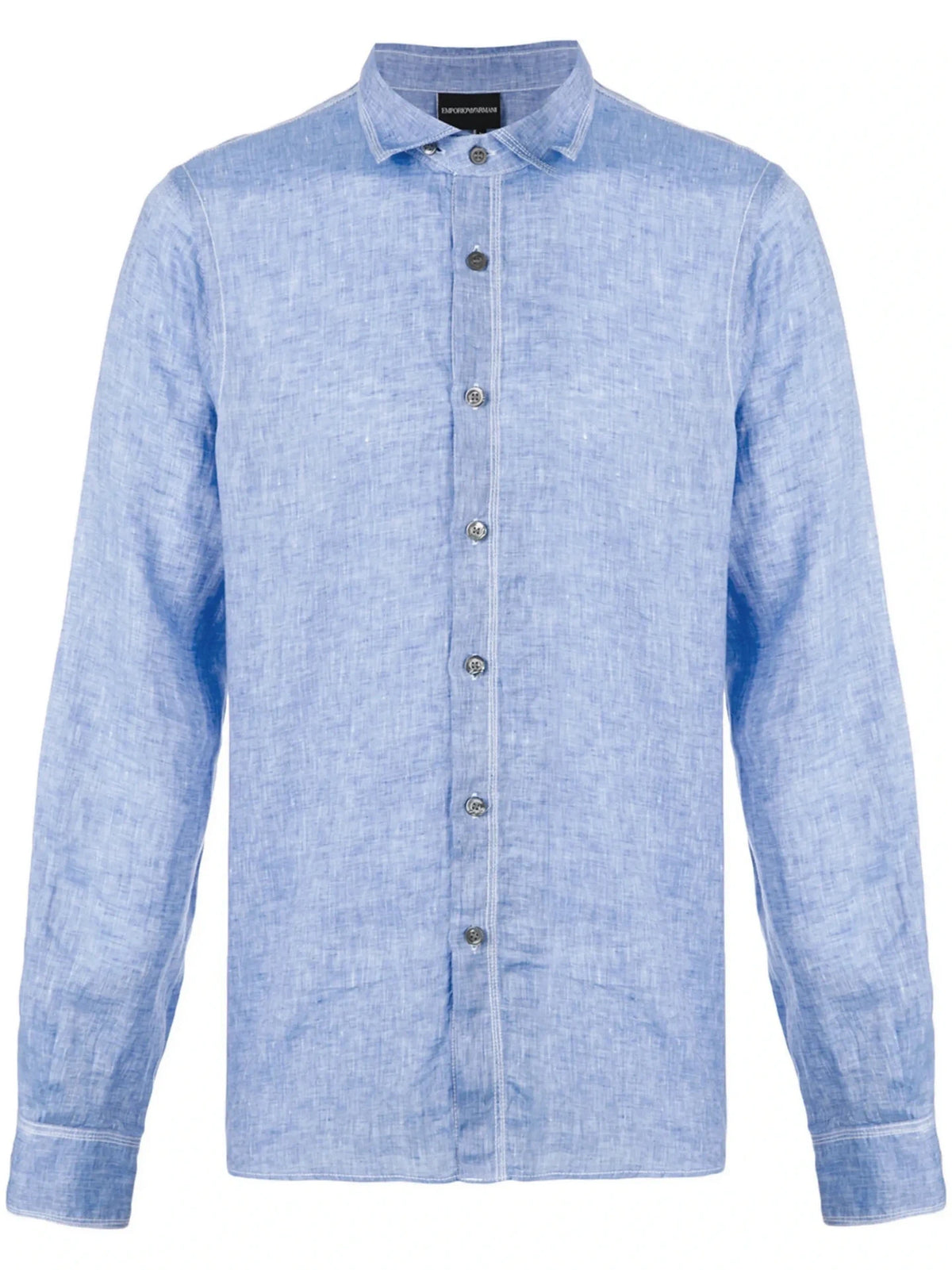 Double-Collar Blue Shirt