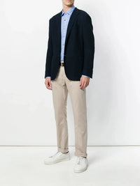 Double-Collar Blue Shirt