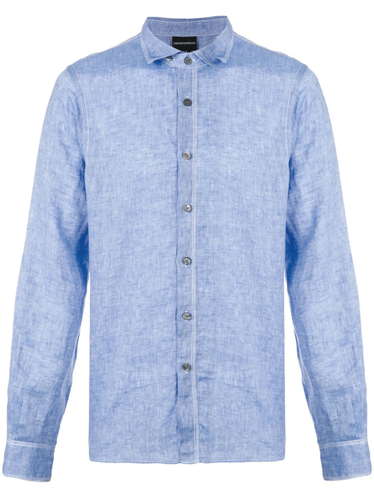 Double-Collar Blue Shirt