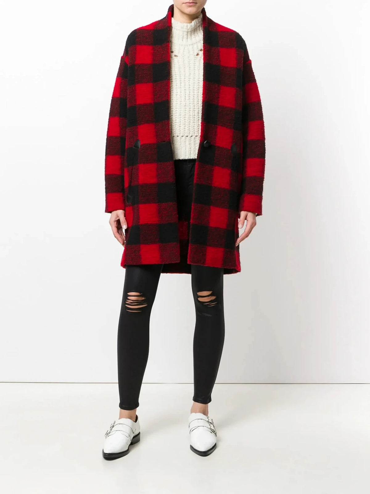 Coated Brown Ankle Jeans