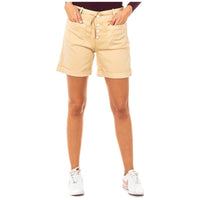 Hemmed Beige Shorts