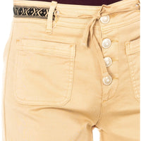 Hemmed Beige Shorts