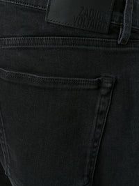 Distressed Black Shorts